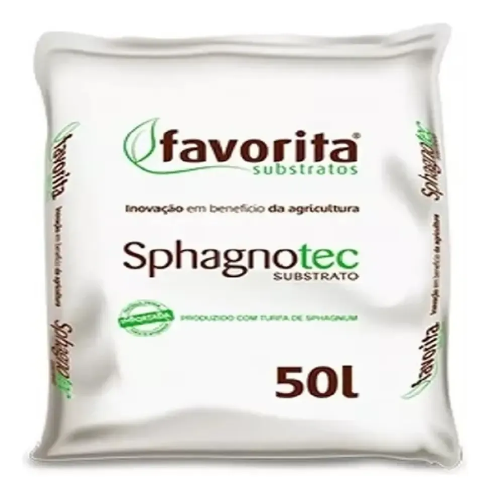 Turfa Sphagnotec 50 Litros Misturada com Perlita para Jardinagem e Horticultura