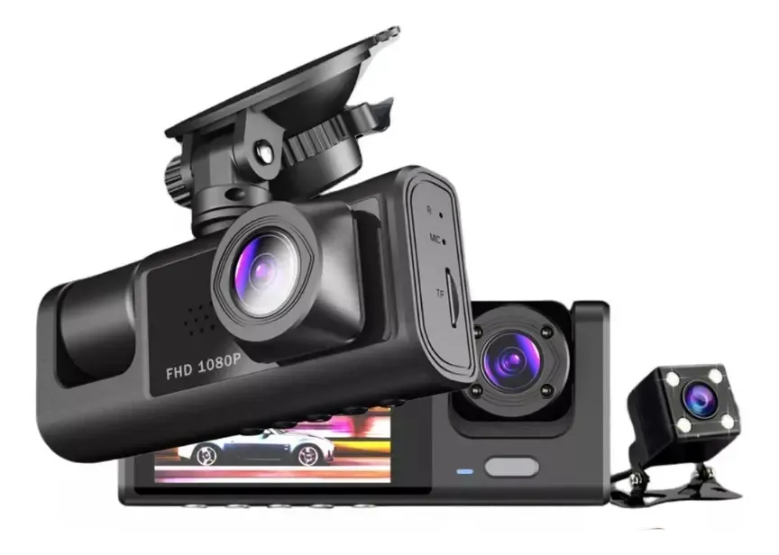 Câmera Veicular V9 Dashcam Full HD 1080p com Sensor de Movimento e Cartão 64GB