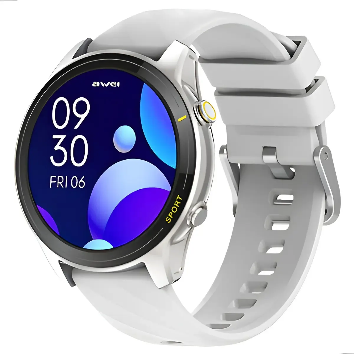 Relógio Smartwatch H36 Saúde Completa Resistente Suor Água Caixa Branco Pulseira Cinza Bisel Cinza Desenho da Pulseira Lisa