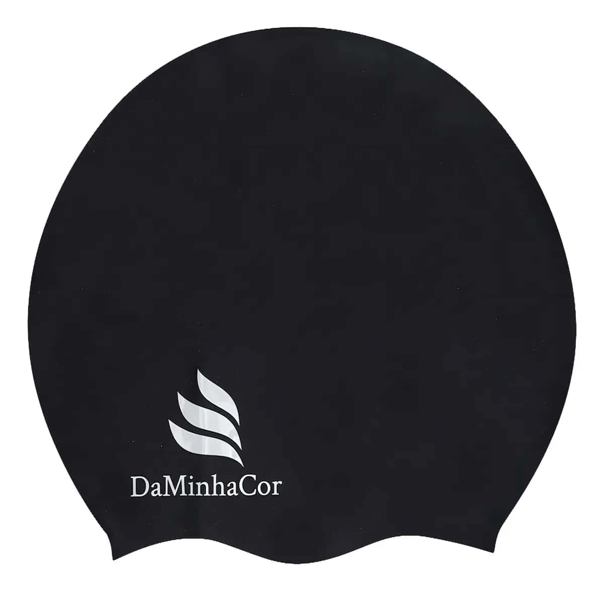 Touca de Natação Silicone Daminhacor Cabelos Afro Preto Adulto