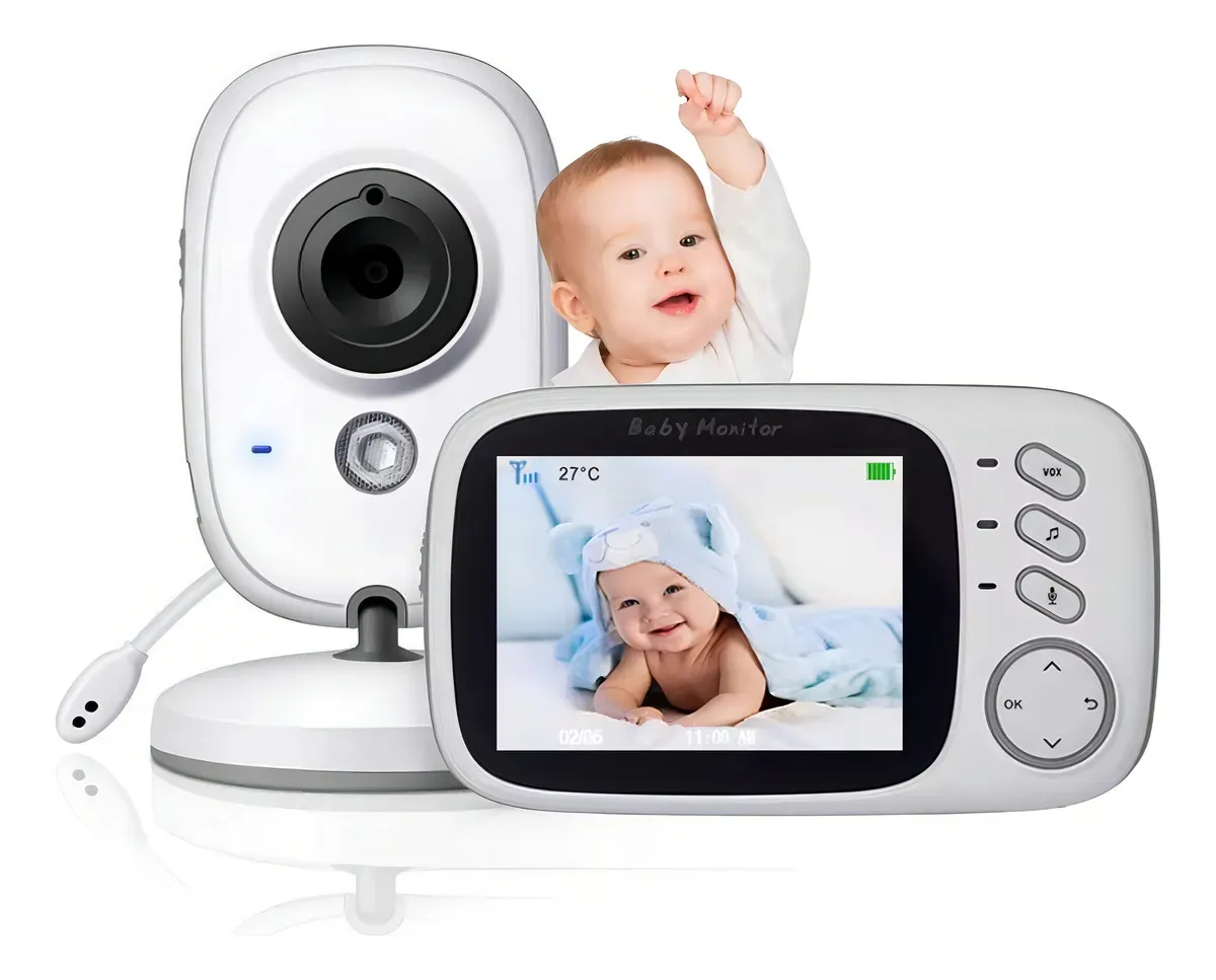 Babá Eletrônica VLX VB603 Sem Fio com Câmera Cor Branco