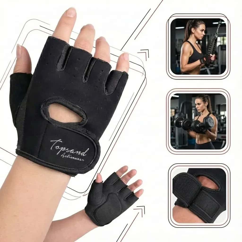 Luva Academia Musculação Treino Crossfit Unissex Ajustável Protetor Palmar Antiderrapante Neoprene Grip Fitness