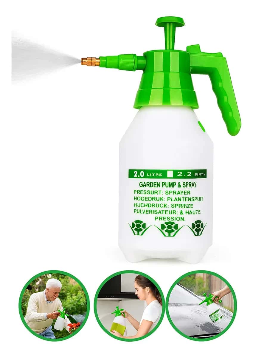 Pulverizador Borrifador de Pressão Acumulada 2L Manual Spray