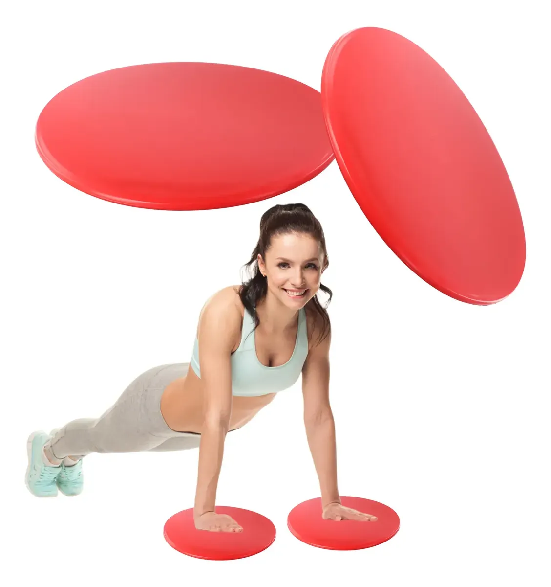 Par Disco Deslizamento Funcional Fitness Treino Core Casa