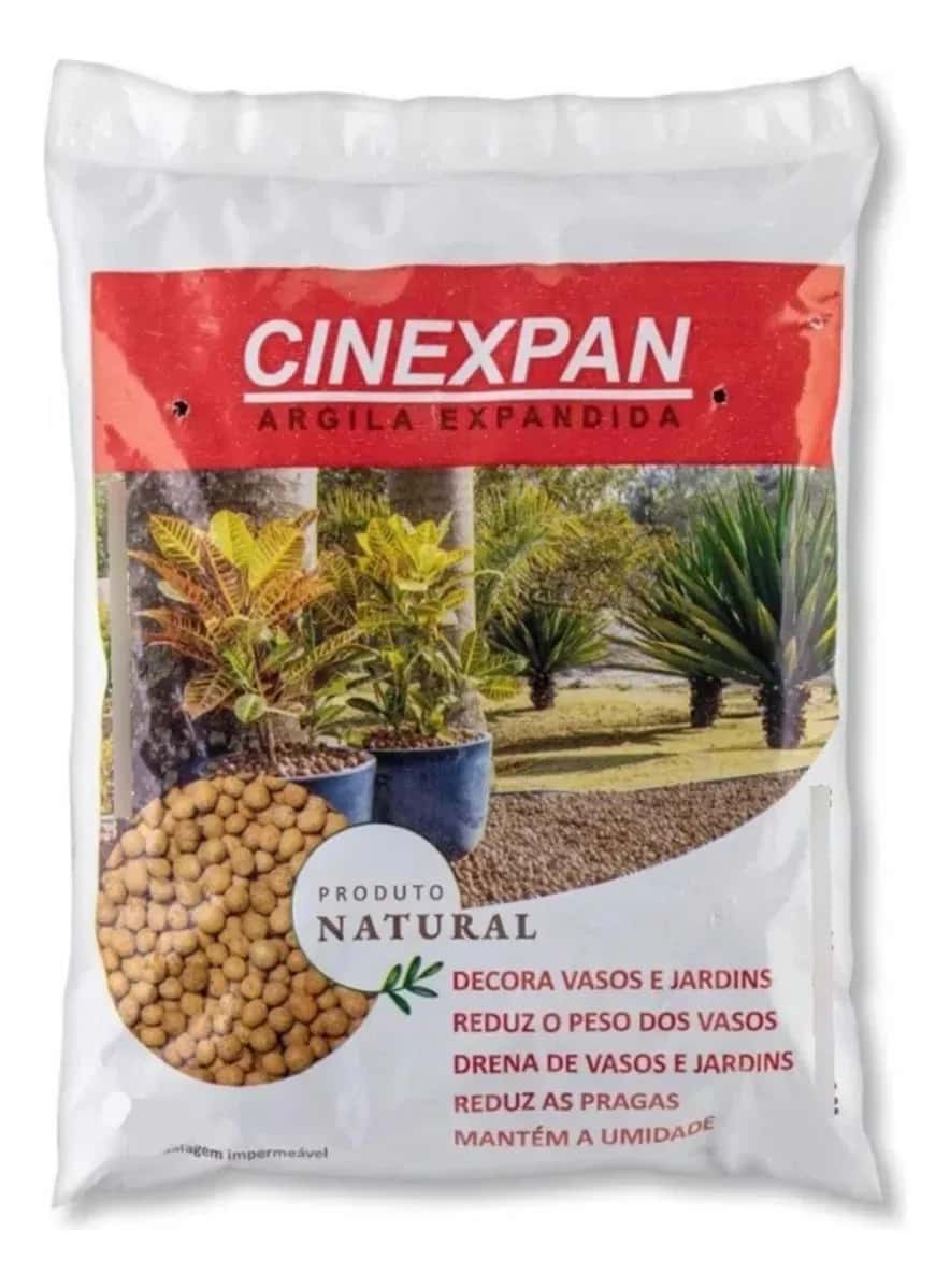 Argila Expandida para Jardinagem 4 Litros - 2kg - Substrato para Plantas