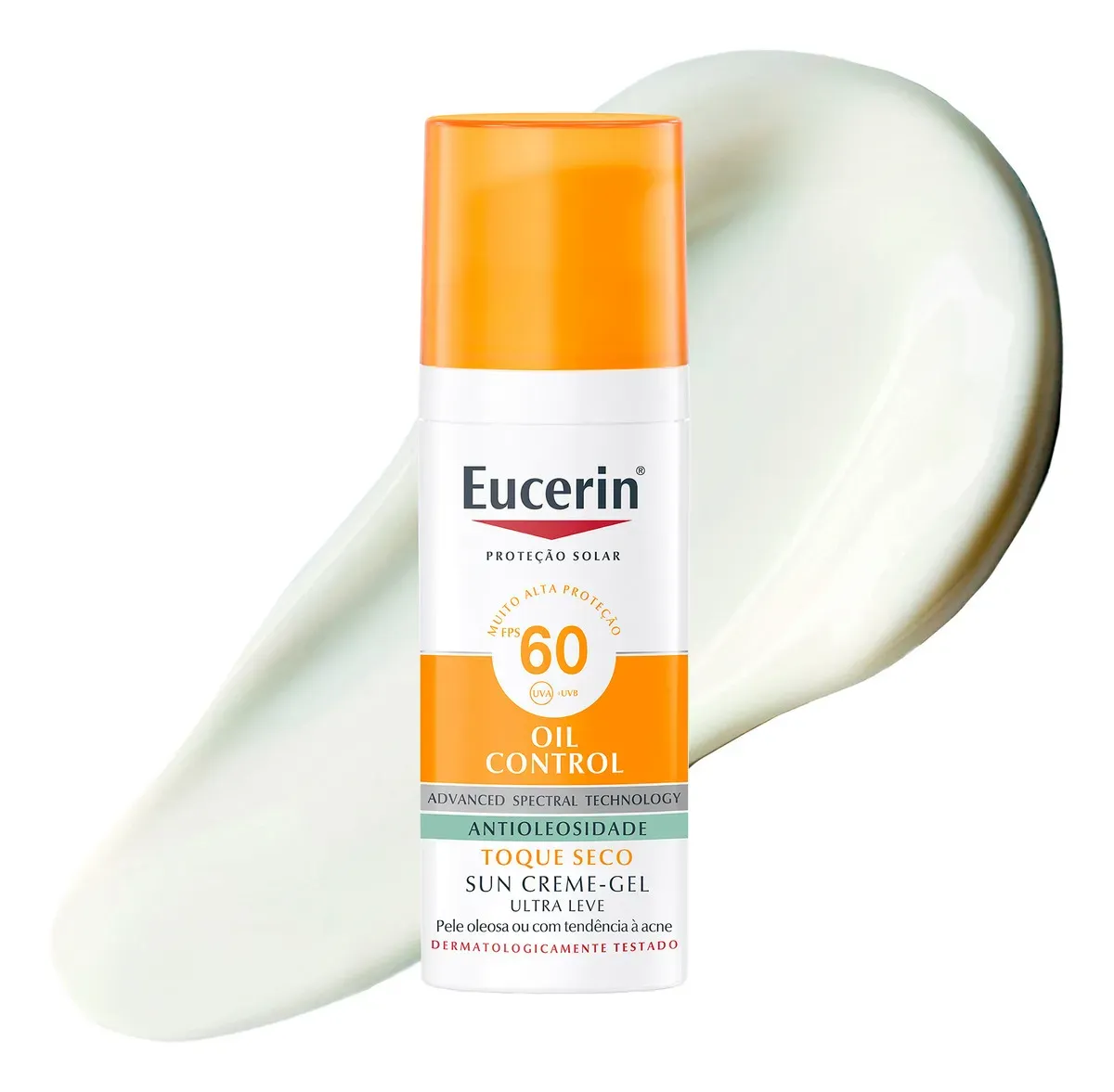 Eucerin Protetor Solar Facial Oil Control FPS 60 50ml Antioleosidade Rosto Proteção UVA UVB e Luz Visível