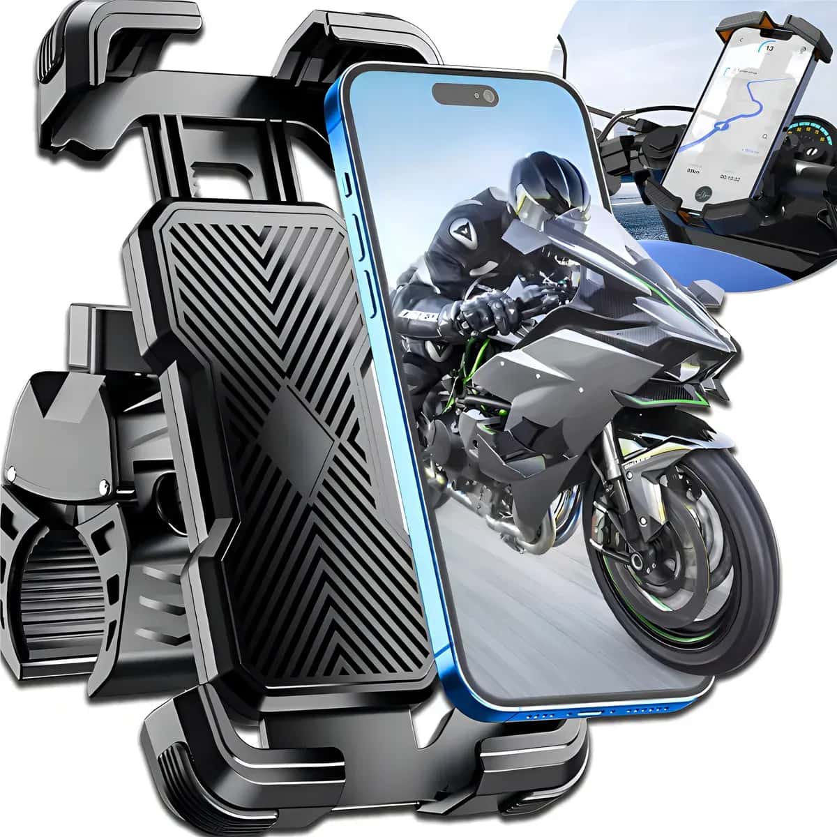Suporte Celular Moto Bicicleta Guido Bike Garra Resistente Reforçado Qualidade Ajustável Rotação 360° Gurumania