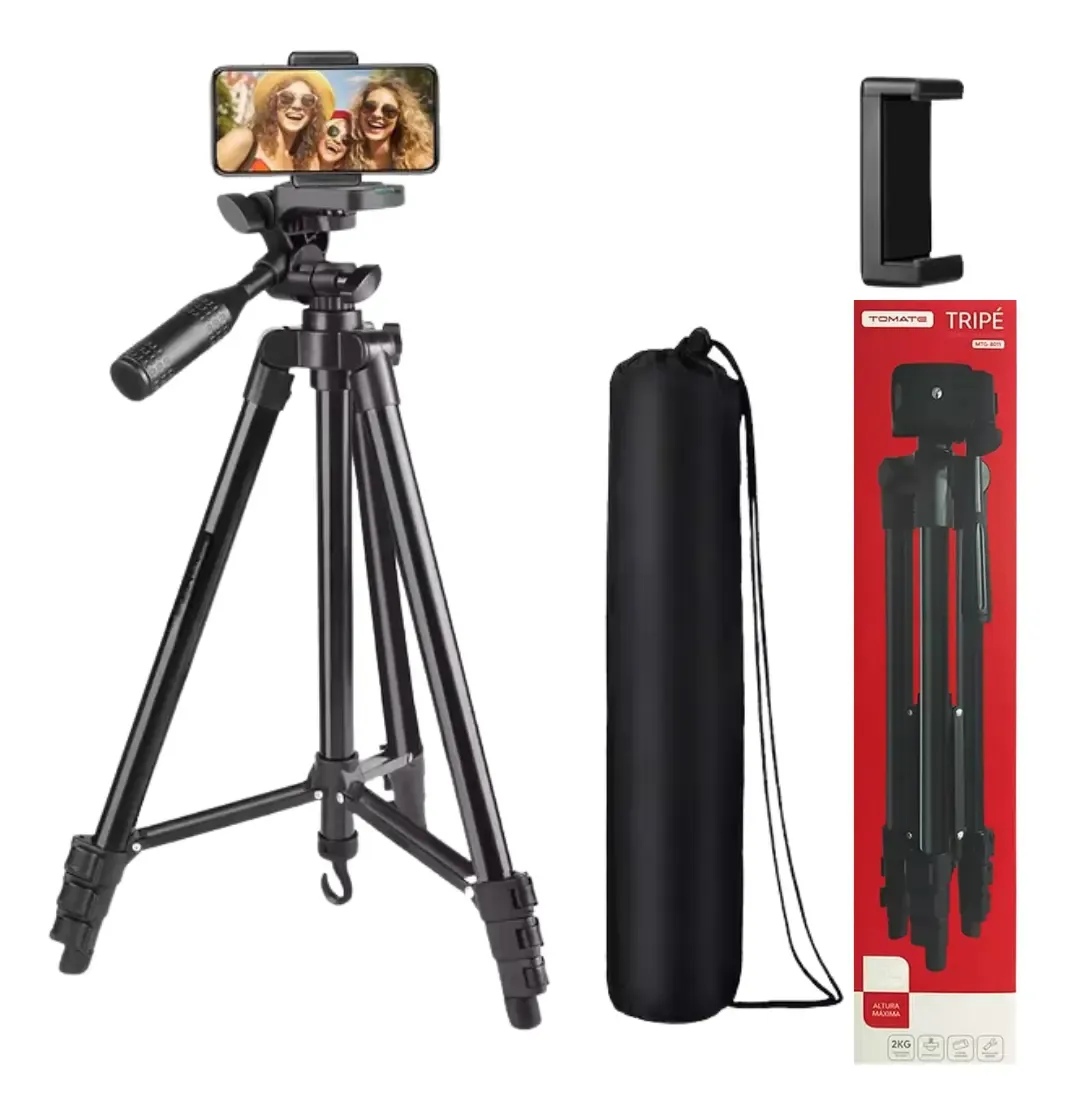 Tripé Telescópico Profissional 140cm Suporte Celular iPhone
