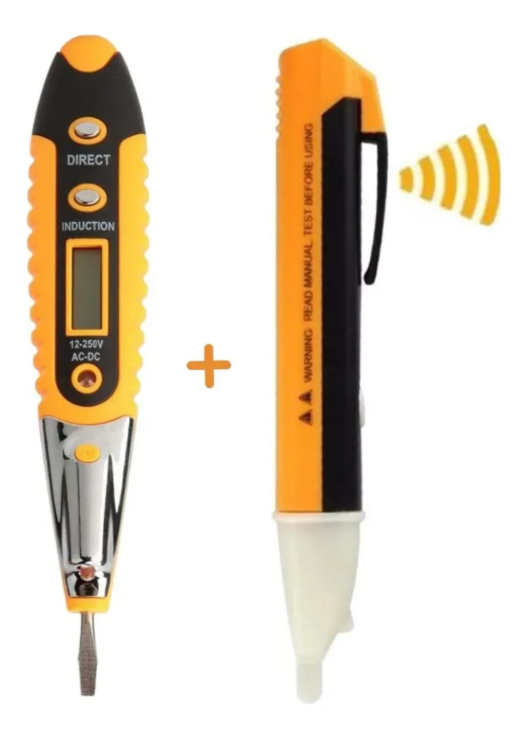 Kit Elétrica Chave Teste Digital Caneta Detectora Tensão B Basto