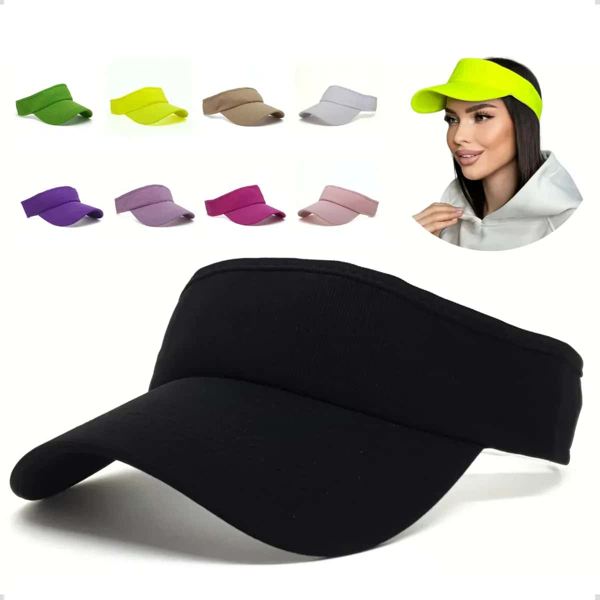 Viseira Sol Praia Vero Esporte Vôlei Feminina Várias Cores