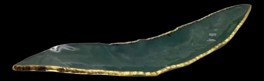 Centro De Mesa Tipo Murano Calha Grande Verde Decorativo | Mercado Livre