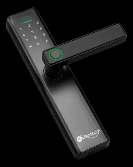 Fechadura Digital Biométrica Kuanttum Delta Pro WiFi Senha App Tuya Preta