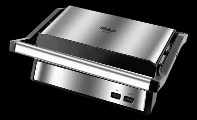 Grill e Sanduicheira Philco PGR21PI Maxx Clean 1000W Antiaderente com Abertura 180°