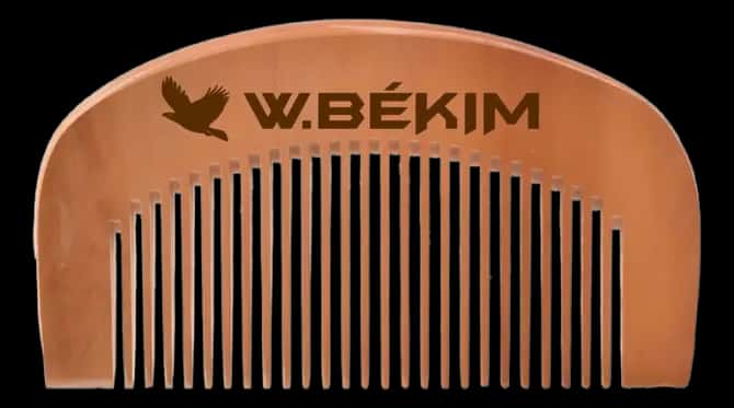 Pente De Madeira Para Barba E Bigode Curvo Meia Lua W-bekim | Frete Grátis